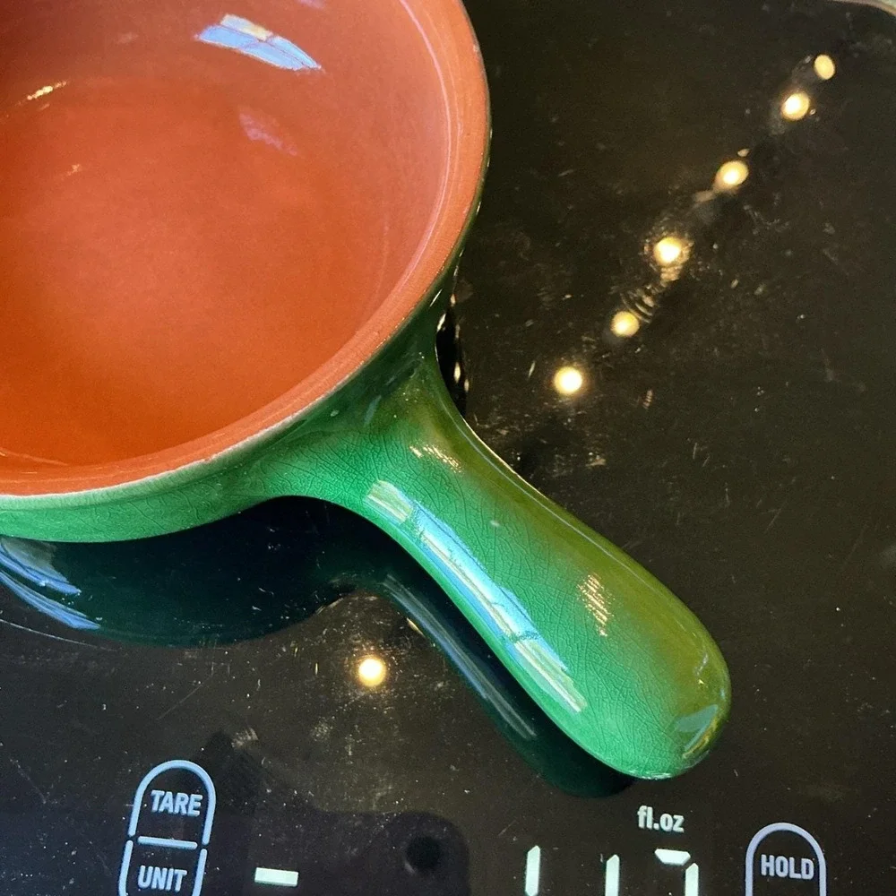 Terracotta Piral Albisola Cookware Saucier Pan Hunter Green Italy Italian 8